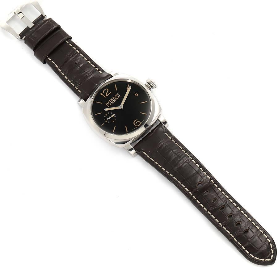 Panerai Radiomir 1940 Black Dial 3 Days Steel Watch PAM00514 Box Papers For Sale 4
