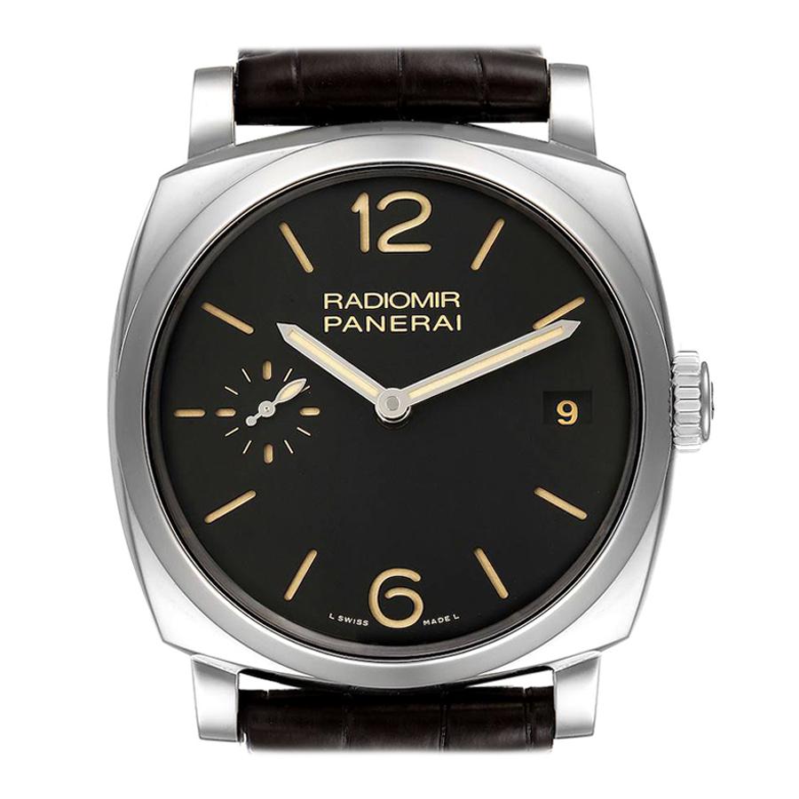 Panerai Radiomir 1940 Black Dial 3 Days Steel Watch PAM00514 Box Papers For Sale