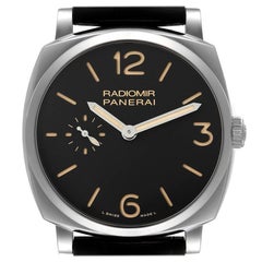 Panerai Radiomir 1940 Black Dial Steel Mens Watch Pam00512 Box Papers