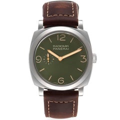 Panerai Radiomir 1940 Green Dial Steel Mens Watch PAM00995 Unworn