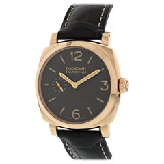 Panerai Radiomir 1940 PAM513 18 Karat Rose Gold Men's Watch Box and Papers