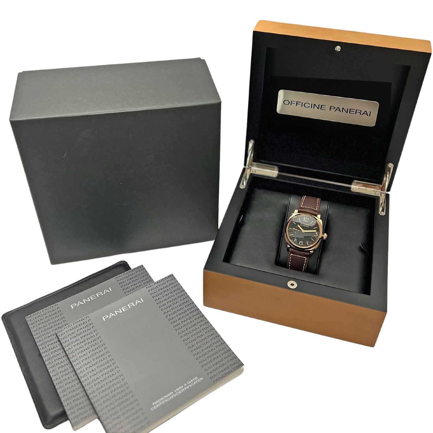 Women's or Men's Panerai Radiomir 42mm Goldtech Wristwatch Ref. PAM00575 For Sale