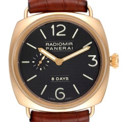 Panerai Radiomir 8 Days 18k Rose Gold Mens Watch PAM00197