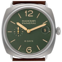 Reloj Panerai Radiomir 8 Days Titanio Esfera Verde PAM00735 Caja Papeles