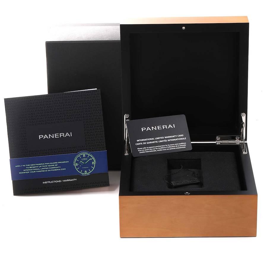 Panerai Radiomir 8 Days Otto Giorni Steel Mens Watch PAM00992 Box Card For Sale 4