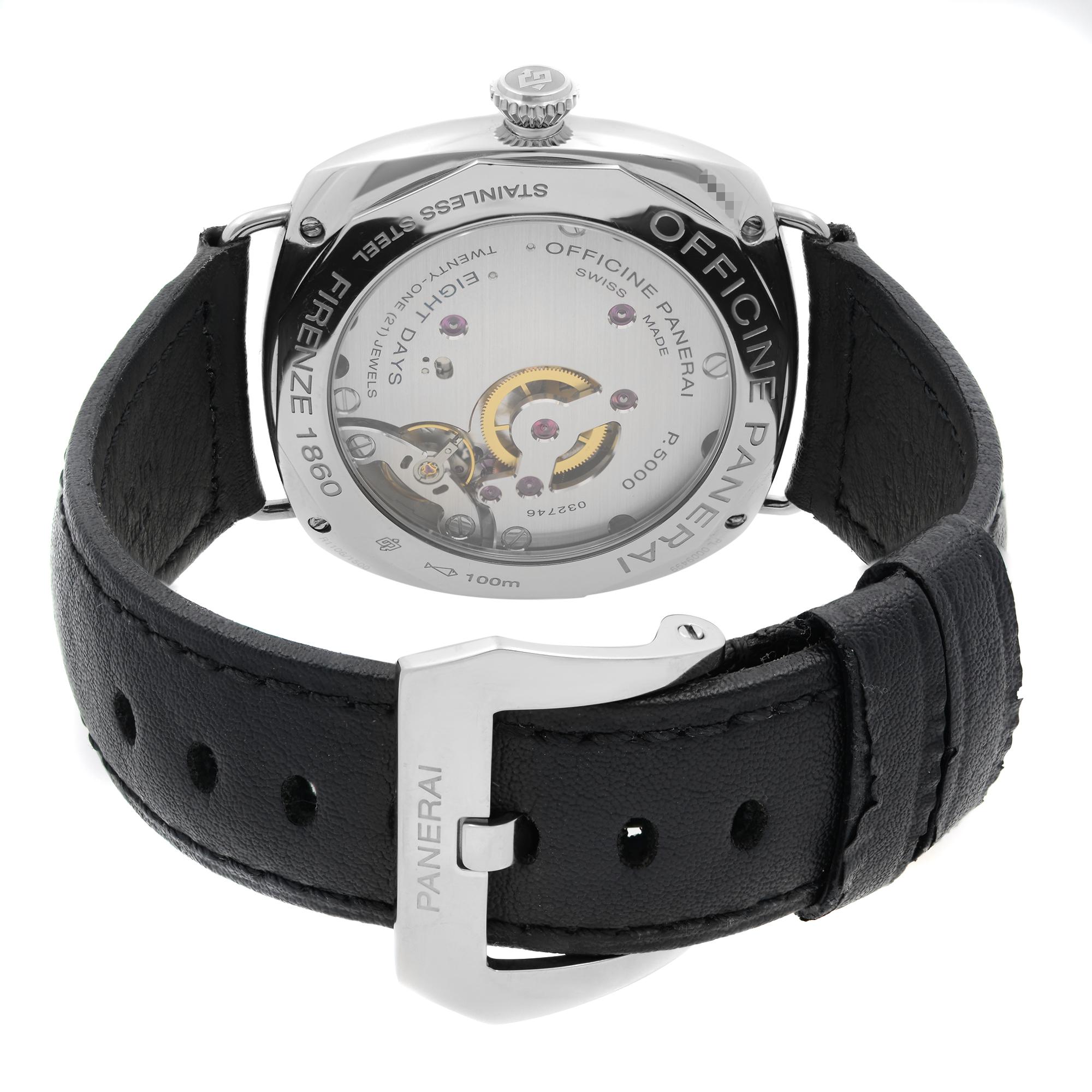 panerai radiomir black seal acciacio watch - pam00610