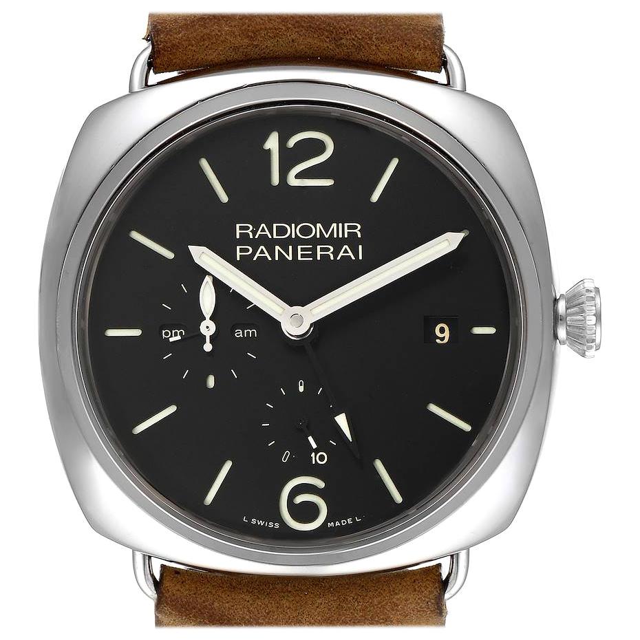 Panerai Radiomir Acciaio 10 Days GMT Steel Watch PAM00323 Box Papers For Sale
