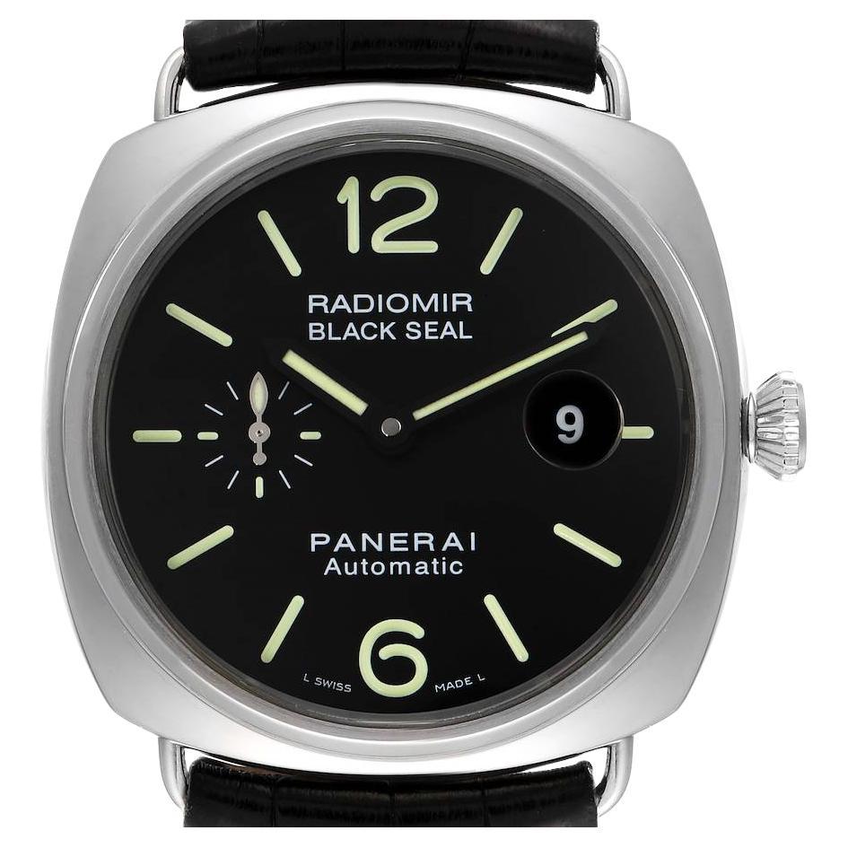 Panerai Radiomir Black Seal Automatic Steel Mens Watch PAM00287 Box Papers For Sale