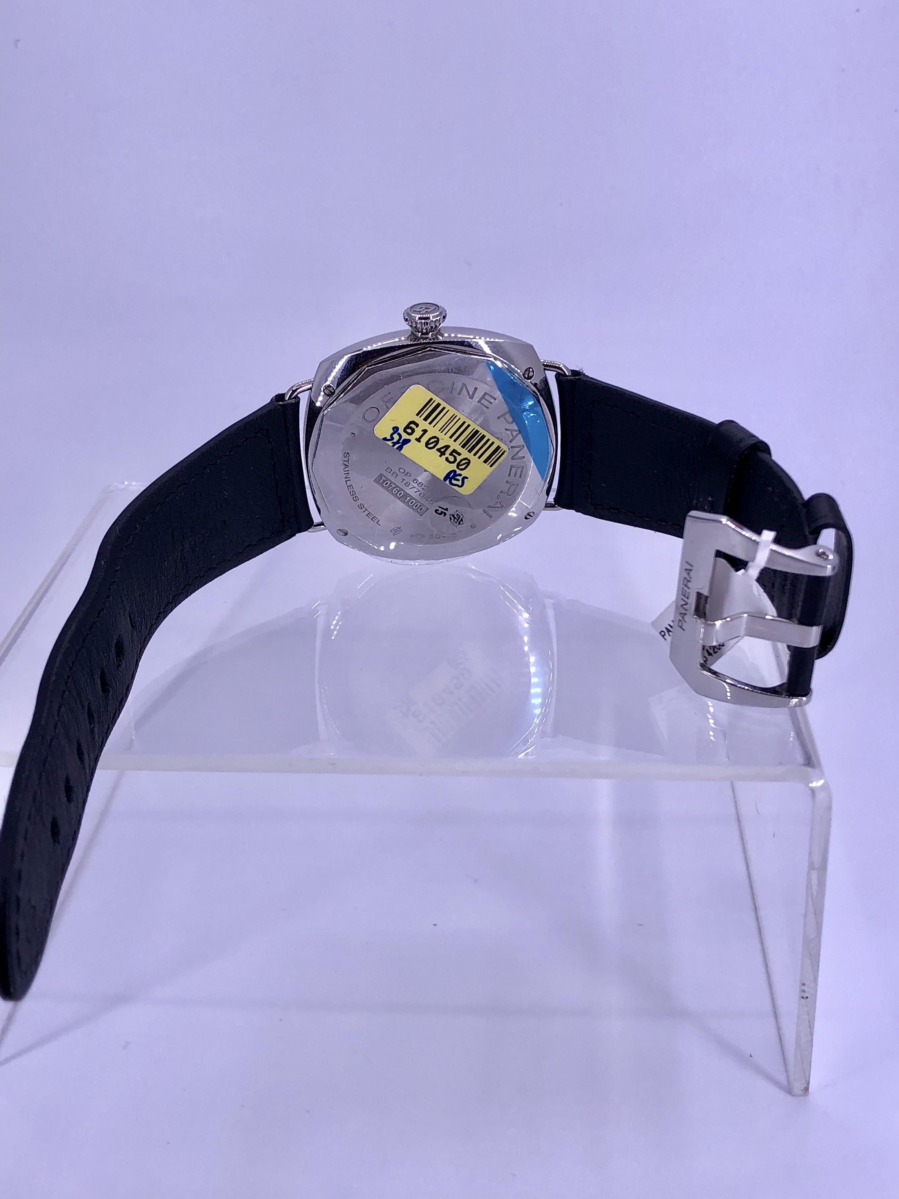 Panerai Radiomir Black Seal Logo Stainless Steel PAM380 For Sale 1