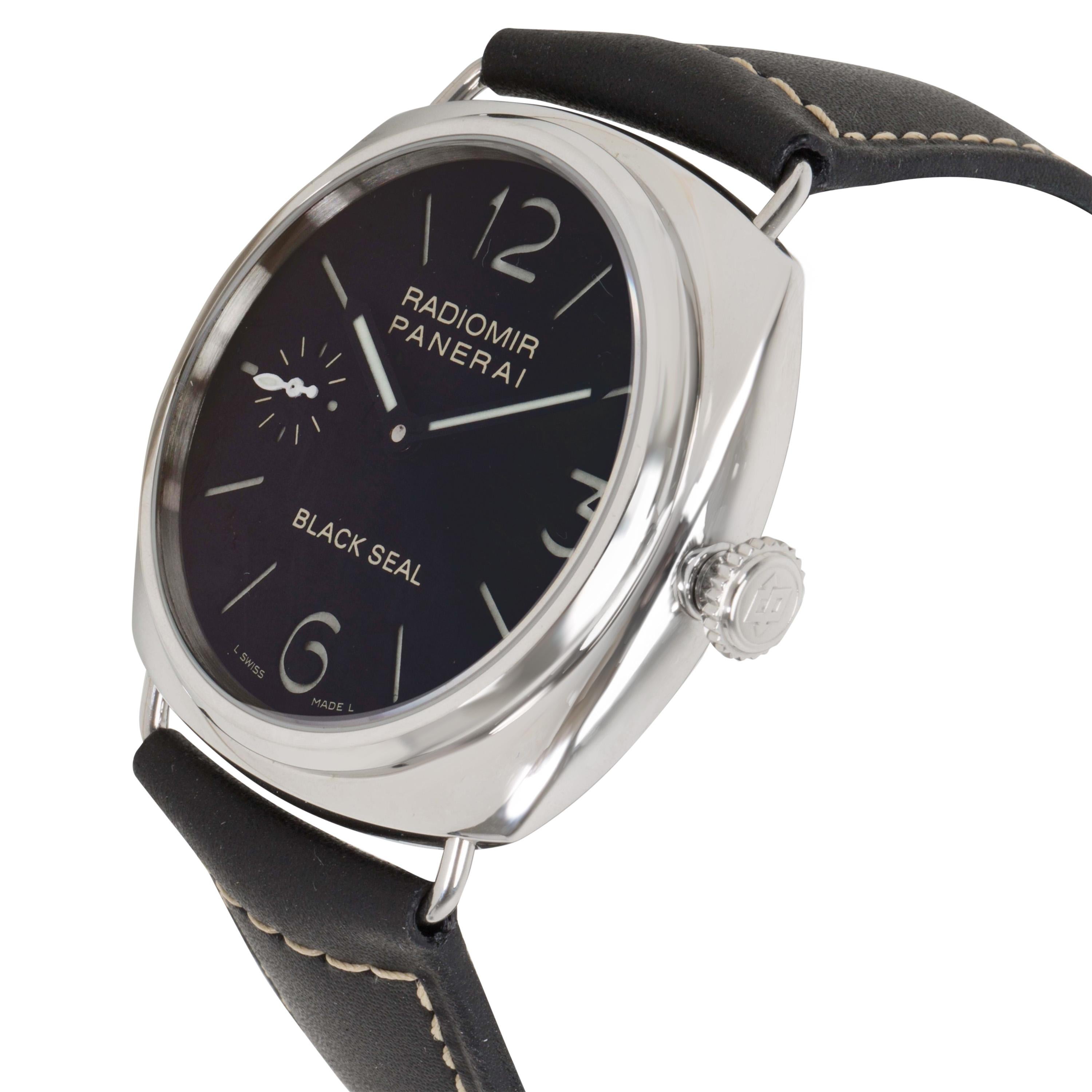 Panerai Radiomir Black Seal PAM 00183 Men’s Watch in Stainless Steel In Good Condition In New York, NY