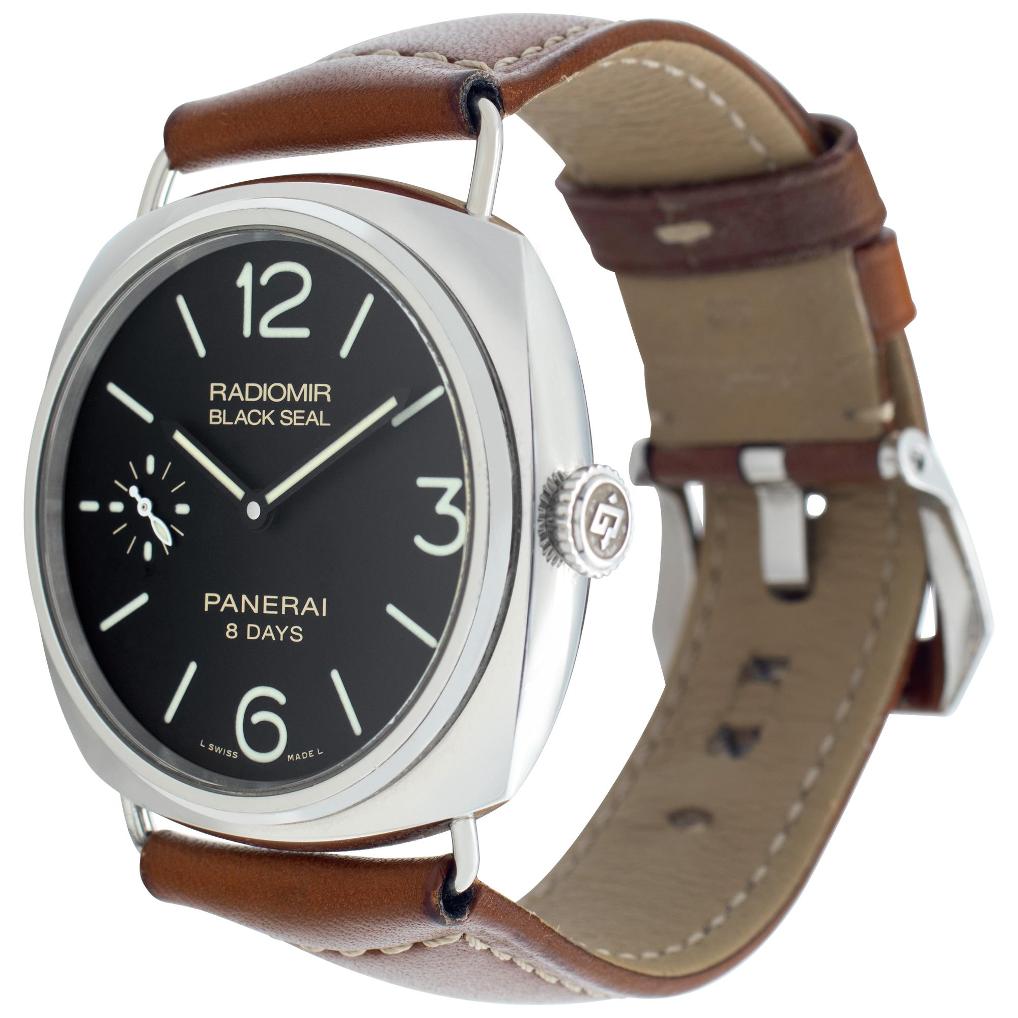 Panerai Radiomir Firenze in stainless steel on leather strap. Auto w/ subseconds. 44 mm case size. With box and papers. Ref PAM00609. Circa 2018. Fine Pre-owned Panerai Watch. Certified preowned Sport Panerai Radiomir Firenze PAM00609 watch is made