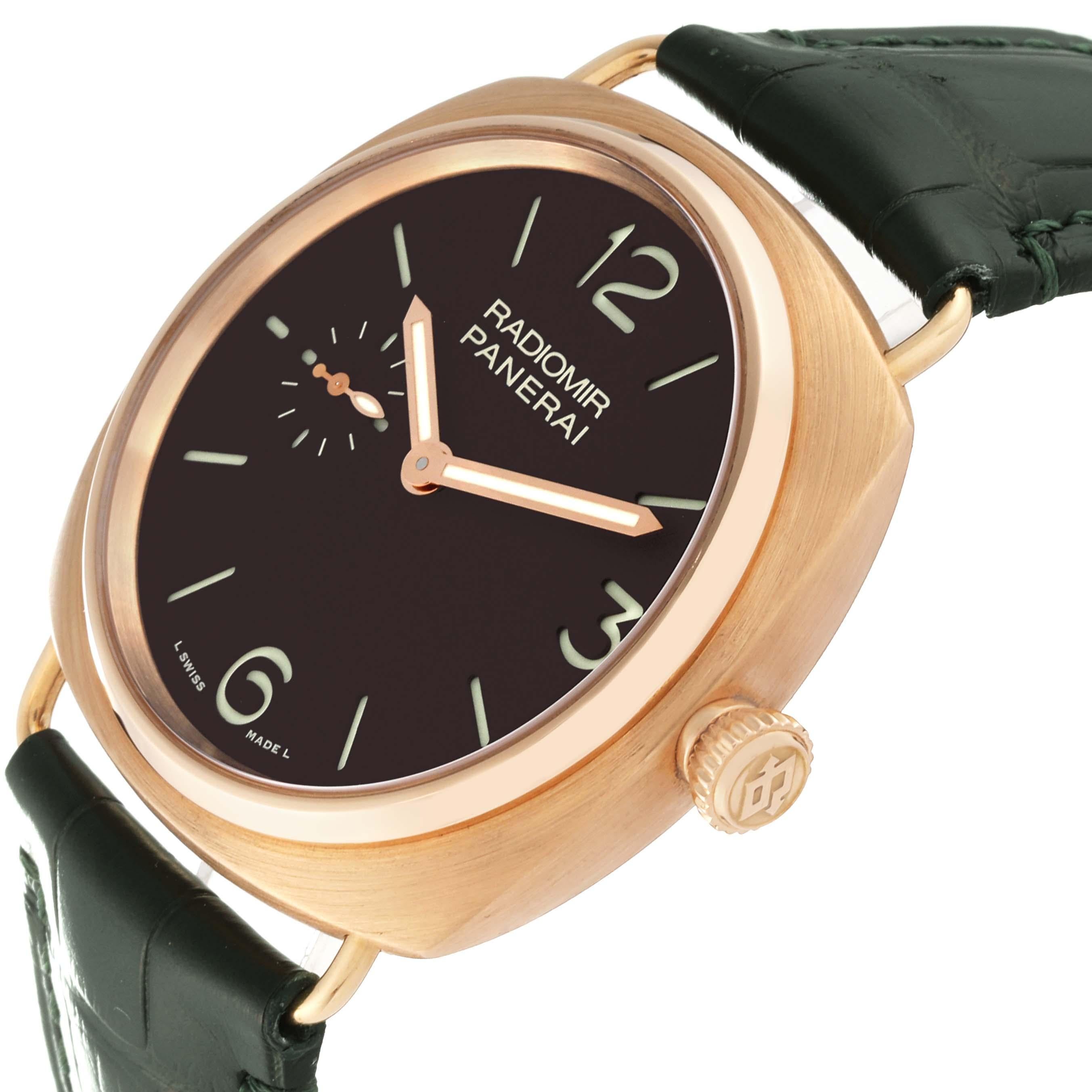 Panerai Radiomir Limited Edition Rose Gold Mens Watch PAM00336 Box Papers For Sale 2
