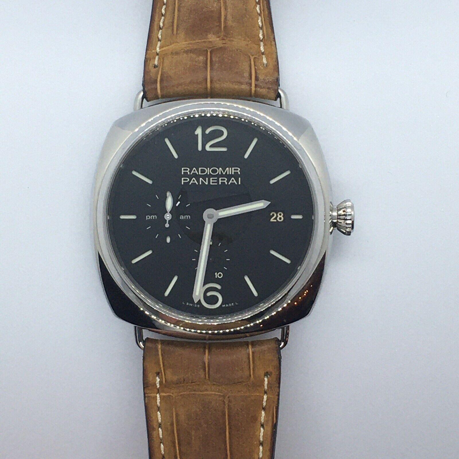 Panerai Radiomir P. 2003/6 GMT10 Days 

Reference P. 2003/6
Case Number OP69XX, BB155XXXX
Number of makes 00685/1000 
Condition Super Clean, manual, box see pictures   
Super Clean, no scratches, no dents, no damage, very clean original Panerai strap