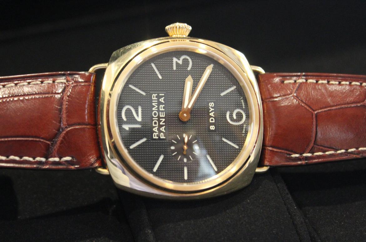 panerai gold watch