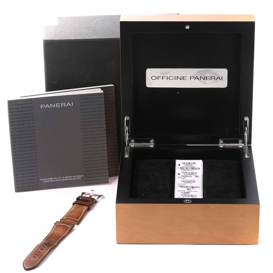 Panerai Radiomir SLC Acciaio 47mm 3 Tage Gangreserve-Uhr PAM00425 Box Papiere im Angebot 7