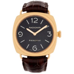 Panerai Radiomir Wristwatch in 18k Rose Gold Manual Wind with Movement