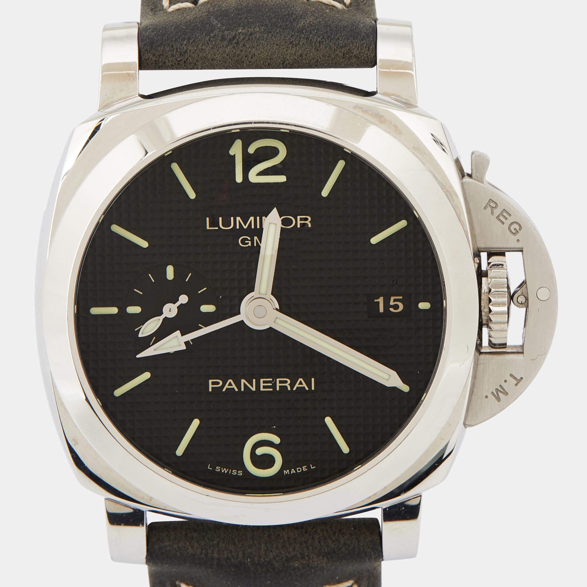 Panerai Stainless Leather Luminor 1950 3 Days Automatic Men's Wristwatch 42 MM 3