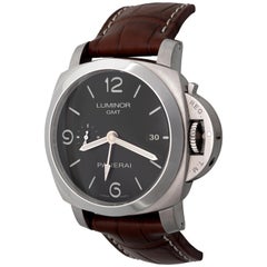 Panerai Stainless Steel Luminor 1950 GMT Limited Edition Automatic Wristwatch