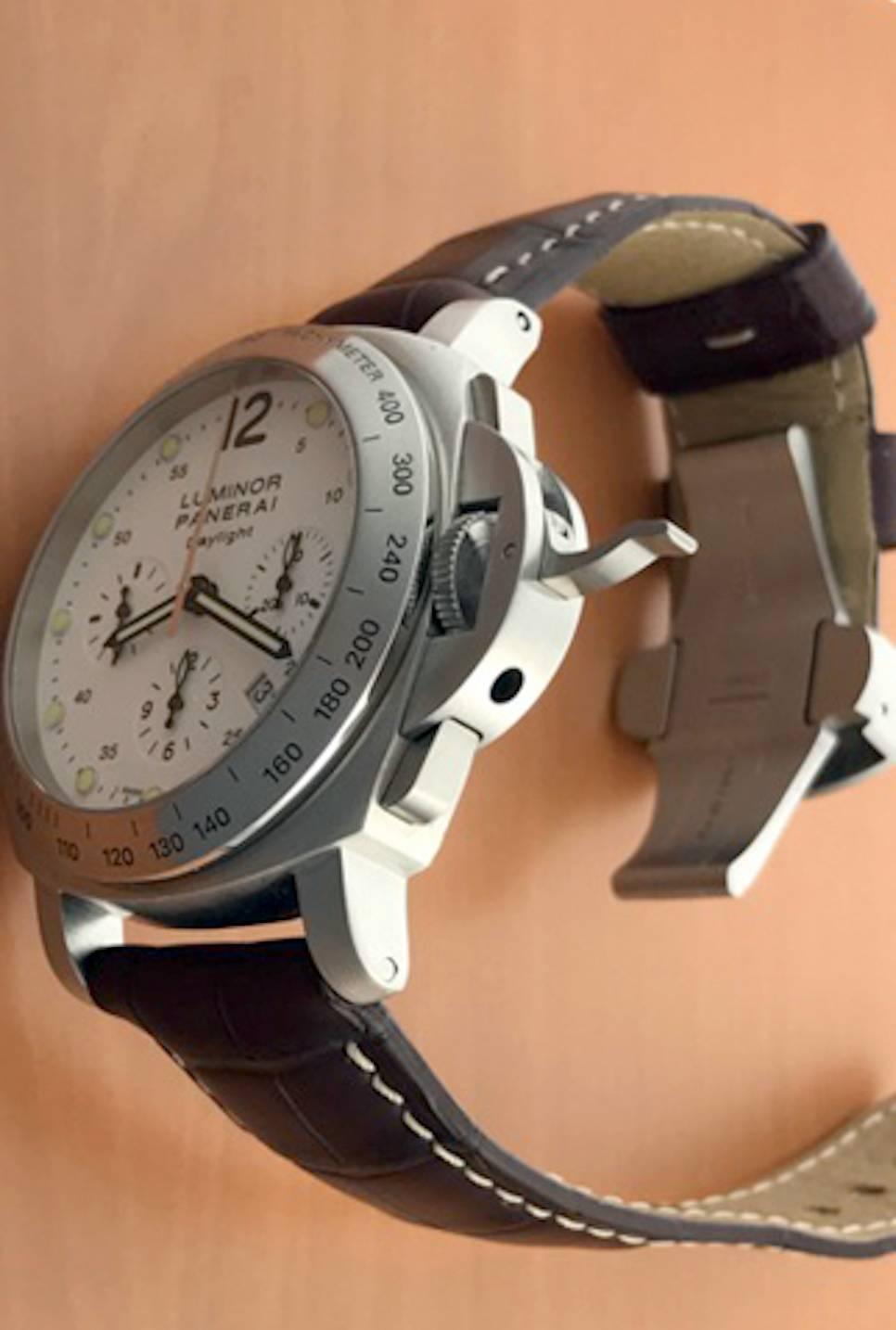 Panerai Stainless Steel Luminor Daylight Limited Edition Automatic Wristwatch In New Condition In Dallas, TX