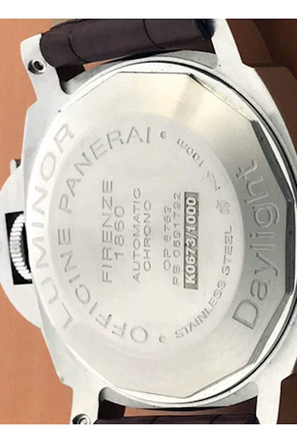Panerai Stainless Steel Luminor Daylight Limited Edition Automatic Wristwatch 1