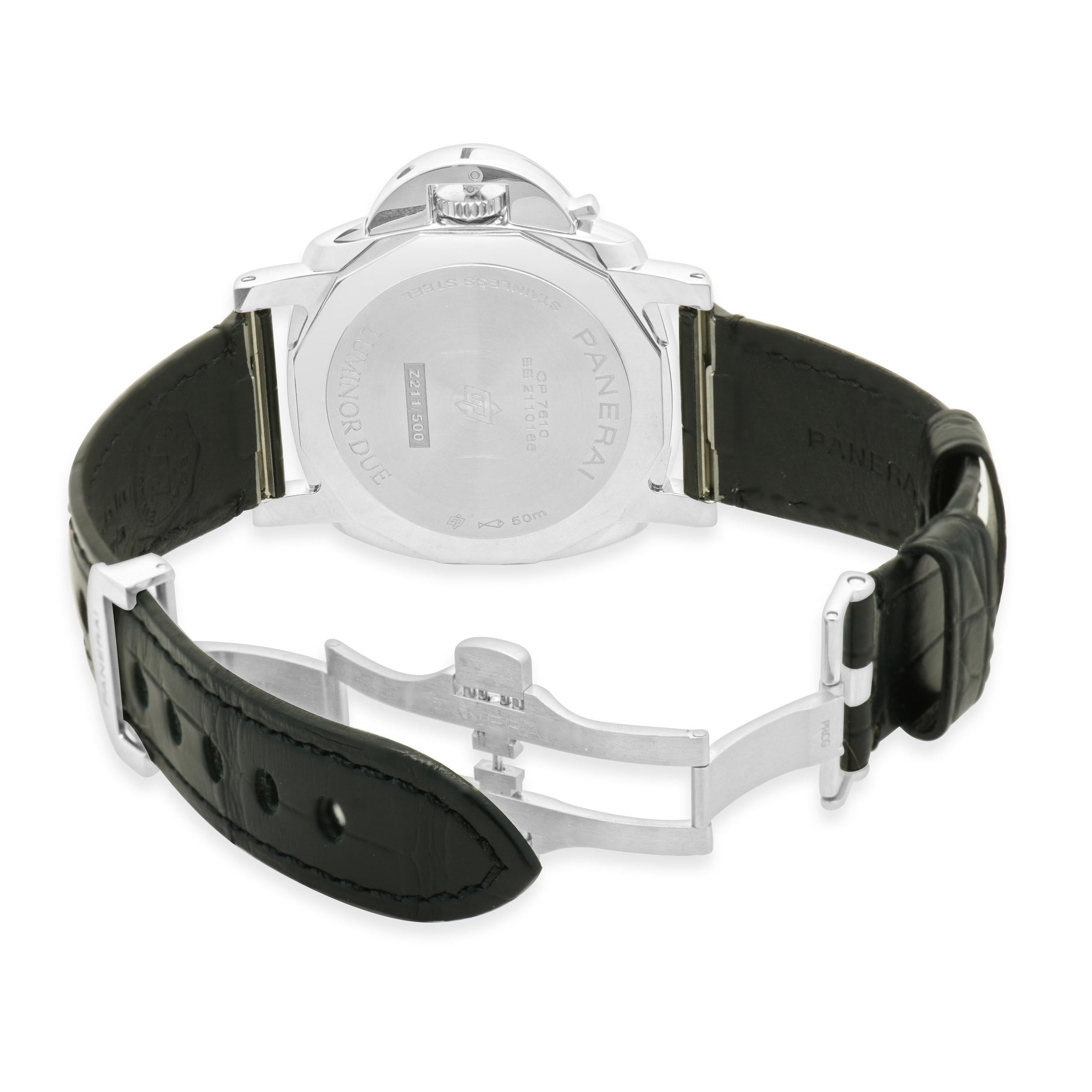 Men's Panerai Stainless Steel Luminor Due 42mm