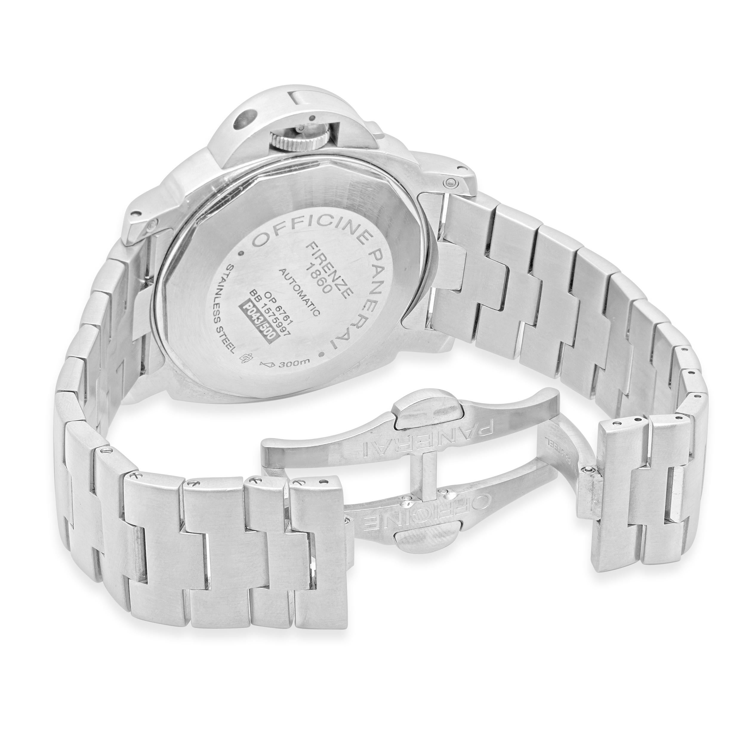 Uomo Panerai Luminor GMT 44mm in acciaio inossidabile in vendita