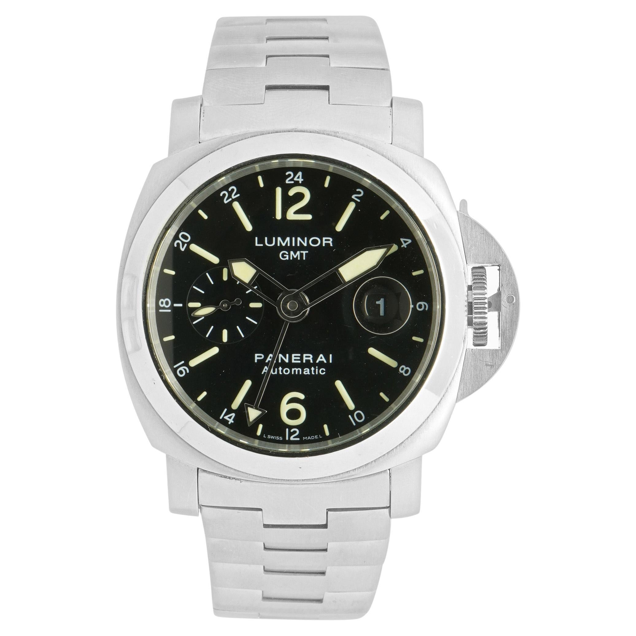 Panerai Luminor GMT 44mm in acciaio inossidabile in vendita