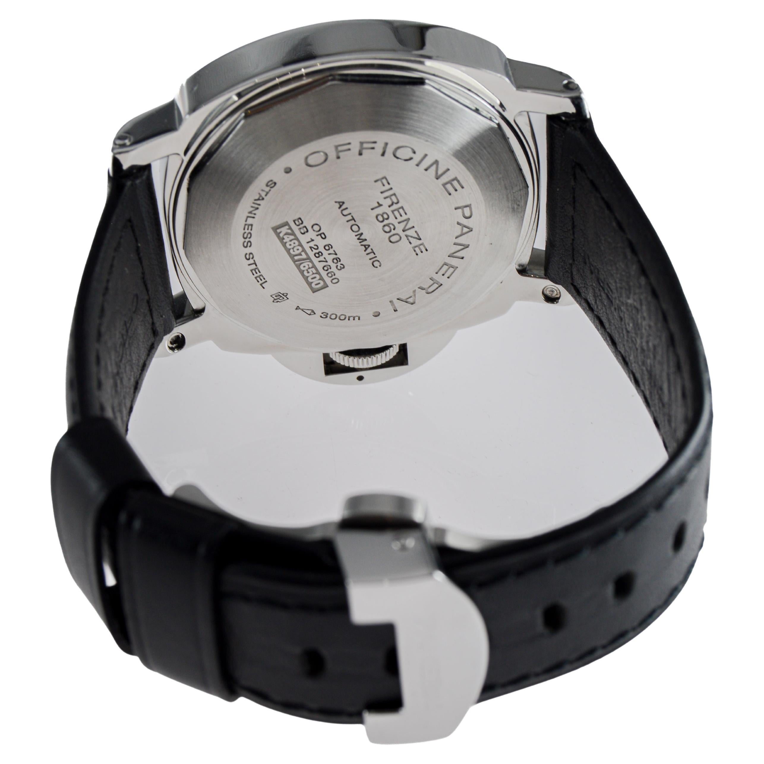 Panerai Luminor Marina in acciaio inossidabile del 2010 circa con scatola e cinturini originali in vendita 5