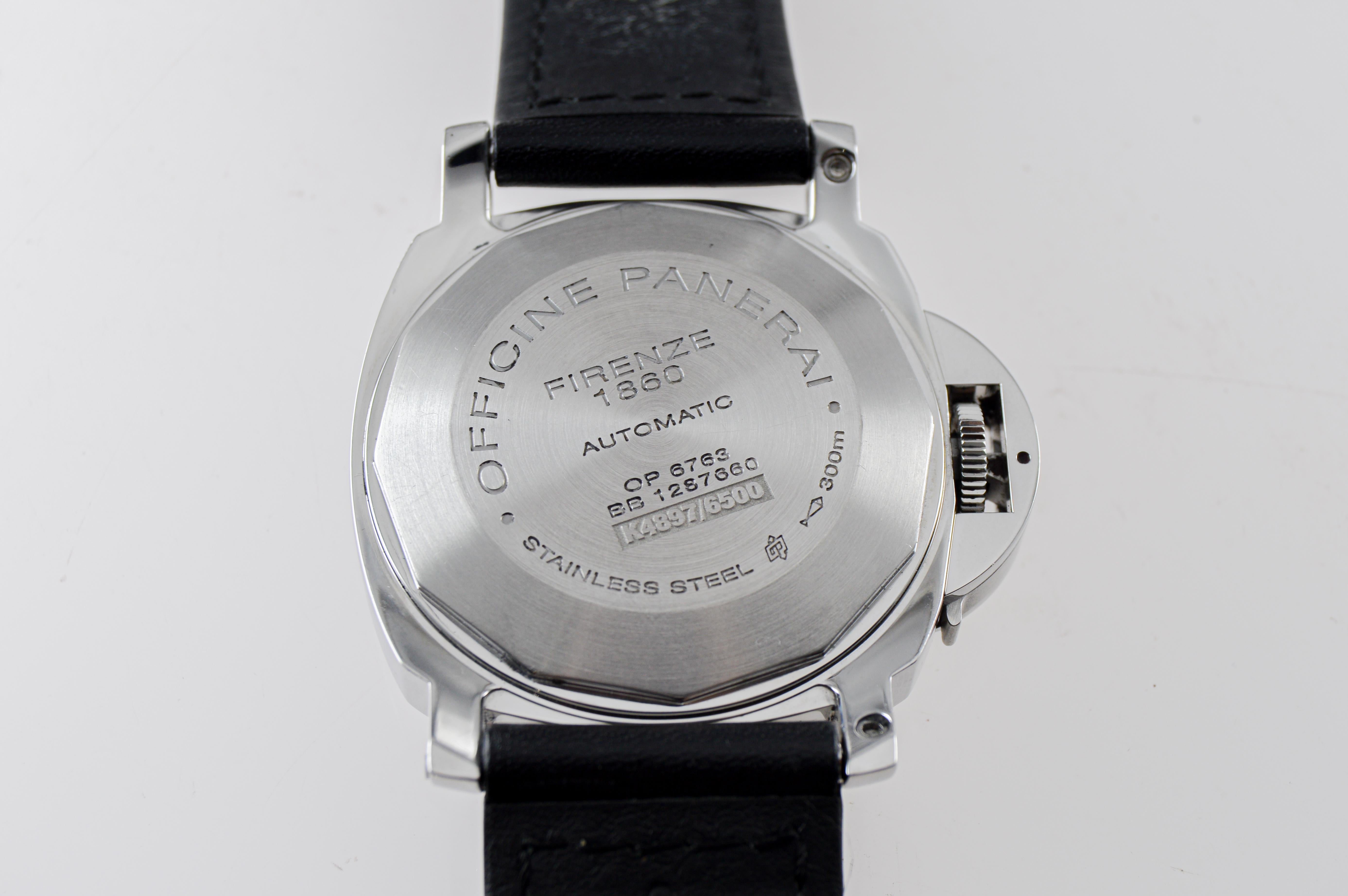 Panerai Luminor Marina in acciaio inossidabile del 2010 circa con scatola e cinturini originali in vendita 7