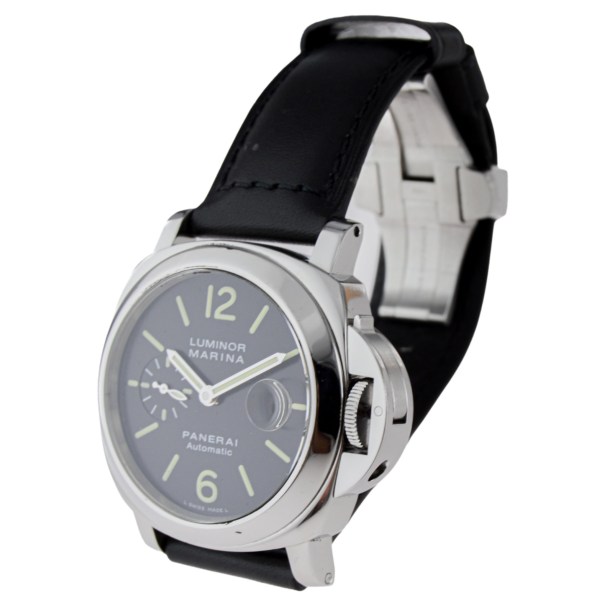 Panerai Luminor Marina in acciaio inossidabile del 2010 circa con scatola e cinturini originali in vendita 2