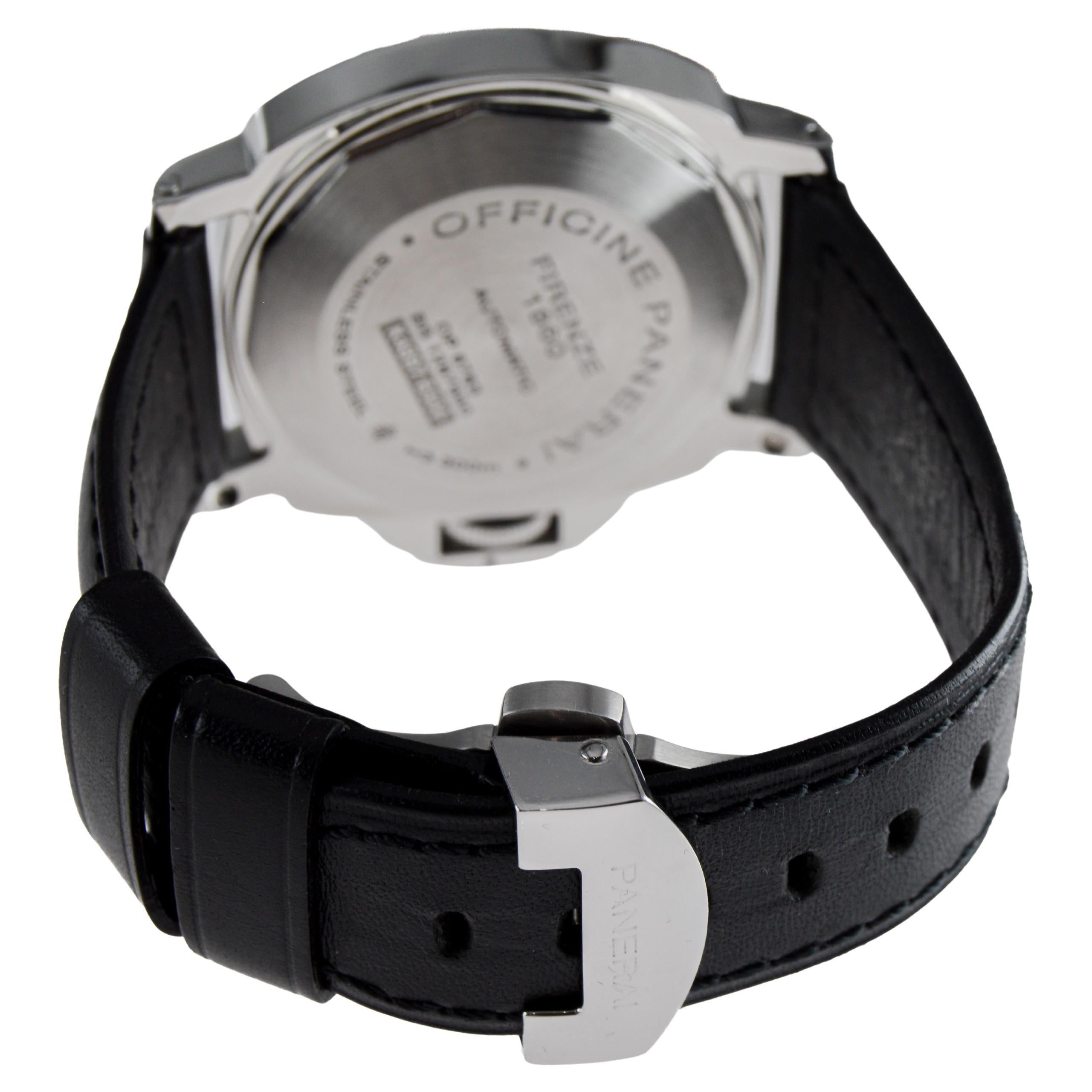 Panerai Luminor Marina in acciaio inossidabile del 2010 circa con scatola e cinturini originali in vendita 4