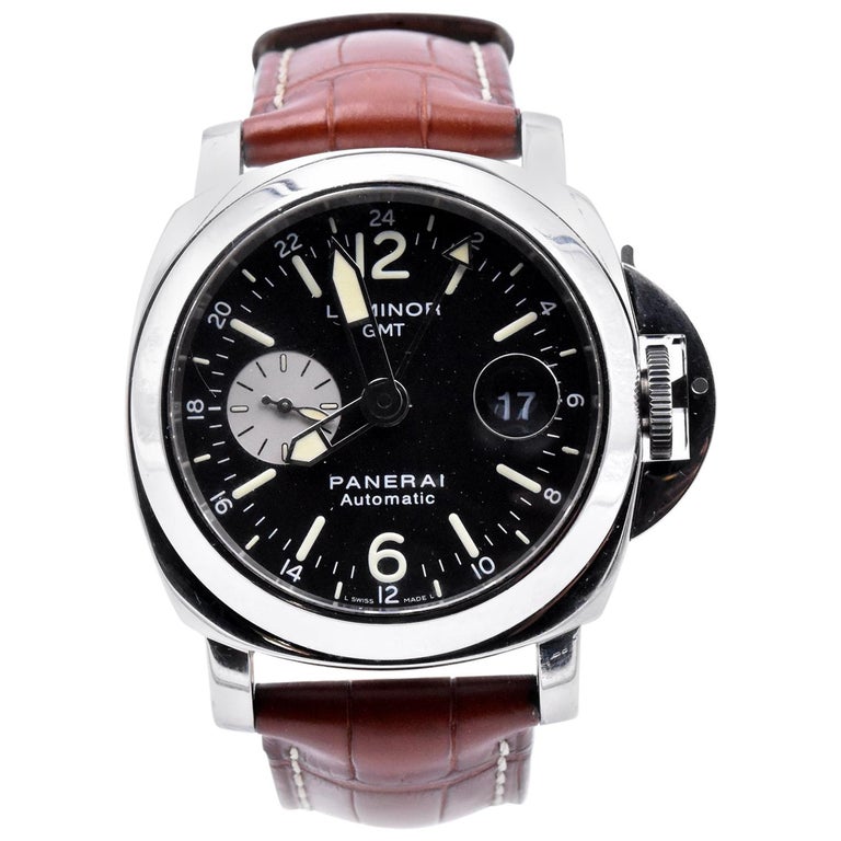 Panerai Stainless Steel PAM 88 GMT at 1stDibs