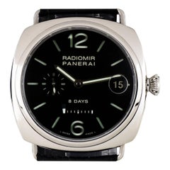 Panerai Stainless Steel Radiomir 8 Days Manual Wind Wristwatch Ref PAM00268