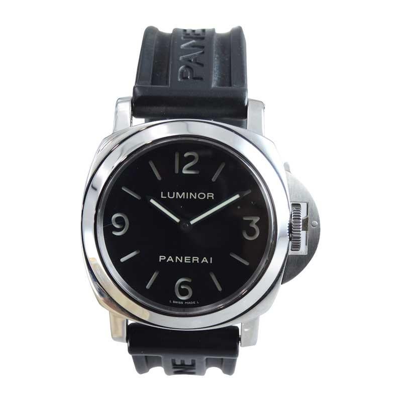 Panerai Steel Manual Winding in its Original Box with Papers In Excellent Condition In Long Beach, CA