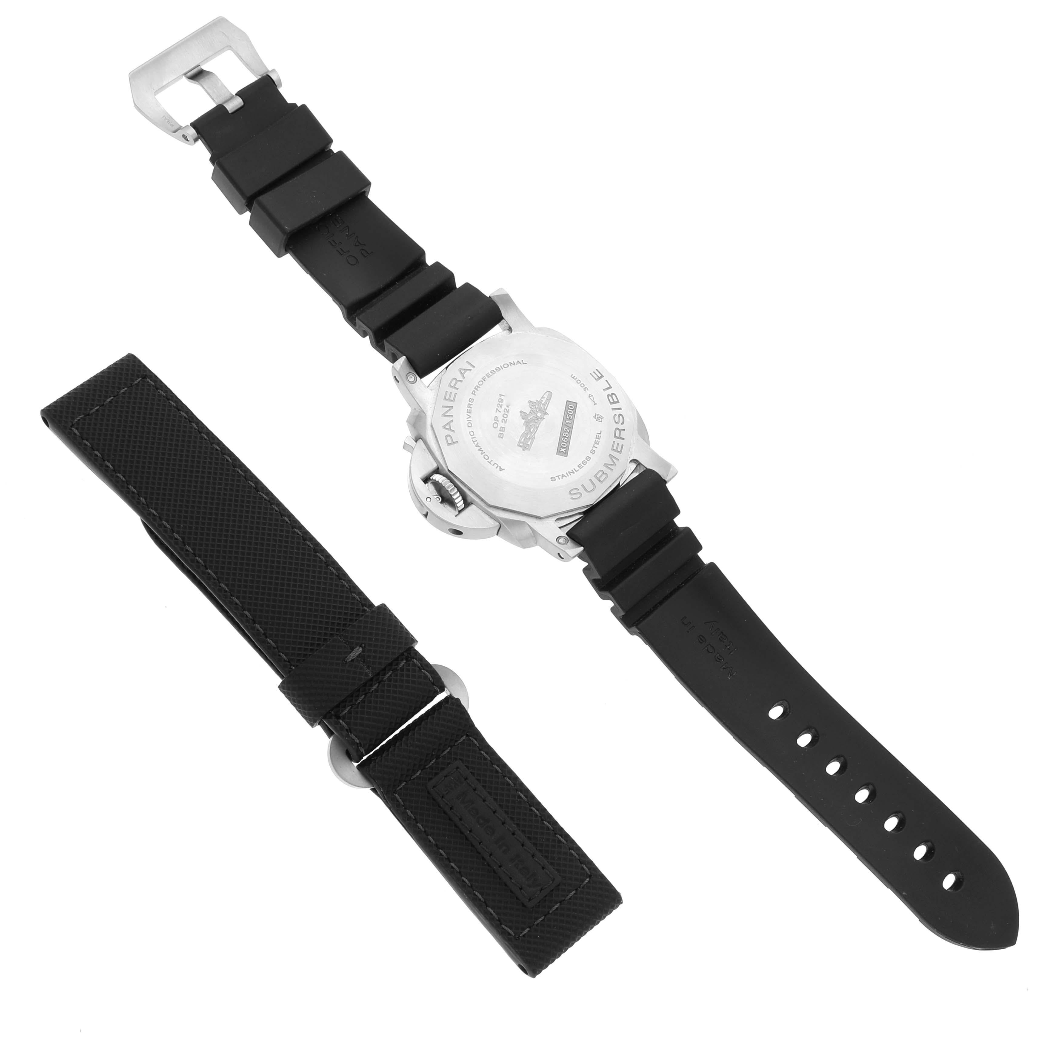 Panerai Submersible Bianco 42mm Weißes Zifferblatt Stahl Herrenuhr PAM01223 Box Card 6