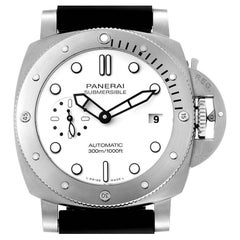 Panerai Submersible Bianco 42mm White Dial Steel Mens Watch PAM01223 Unworn