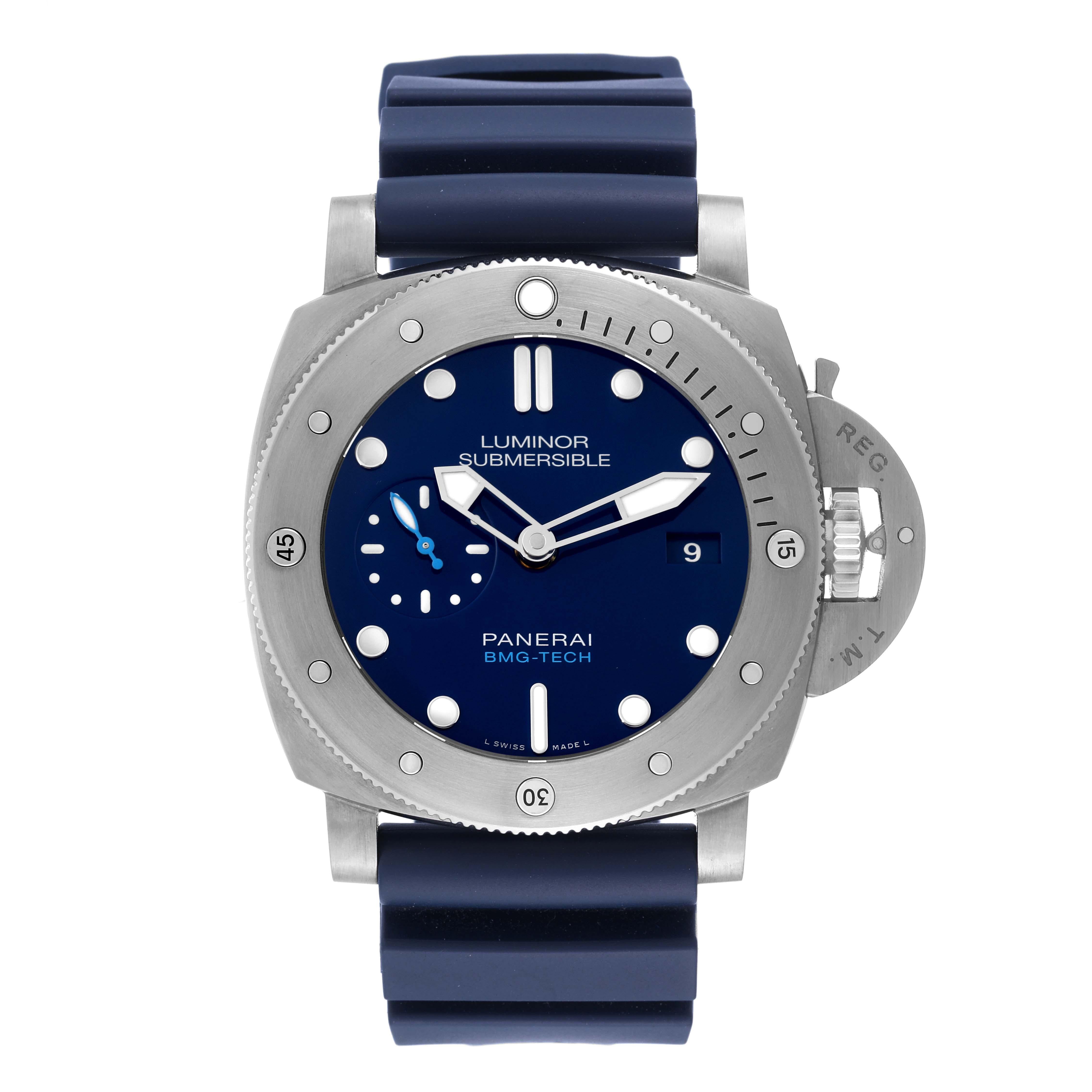 Panerai Submersible BMG-TECH Blue Dial Mens Watch PAM00692 Box Papers 1