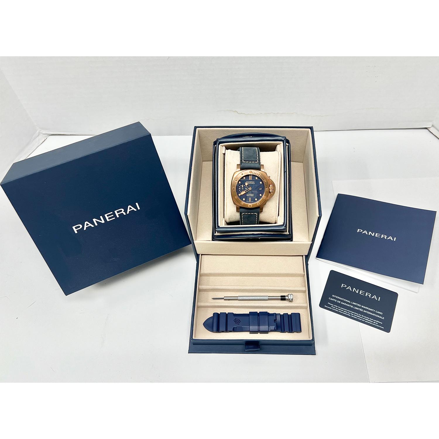  Panerai Submersible Bronzo Blu Abisso Réf. PAM01074 Pour hommes 