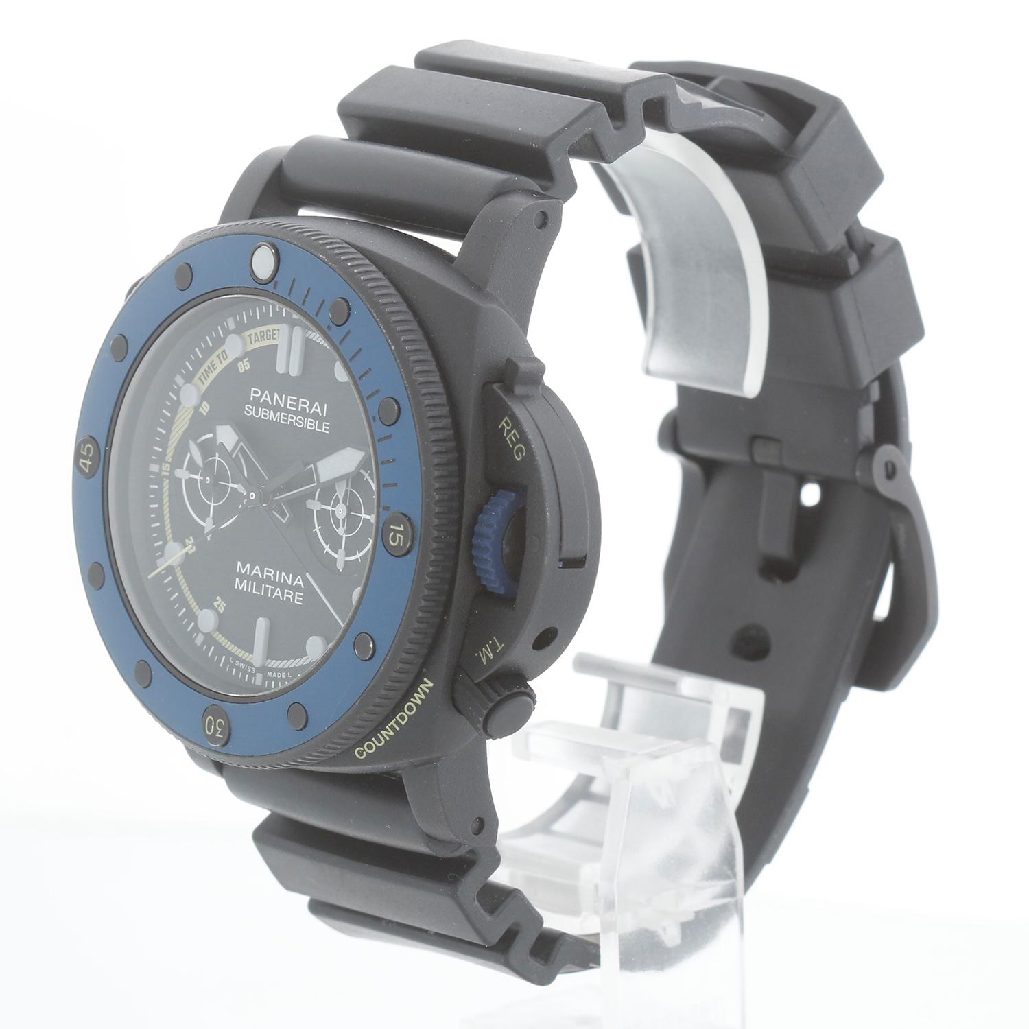Panerai Submersible Forze Speciali Men's Titanium Watch PAM 2239 - Automatic winding; Minutes , Small seconds , Chronograph , Hours , Chronograph minute counter. Submersible Forze Speciali. Titanium with DLC coatingTitanium bezel with ceramic