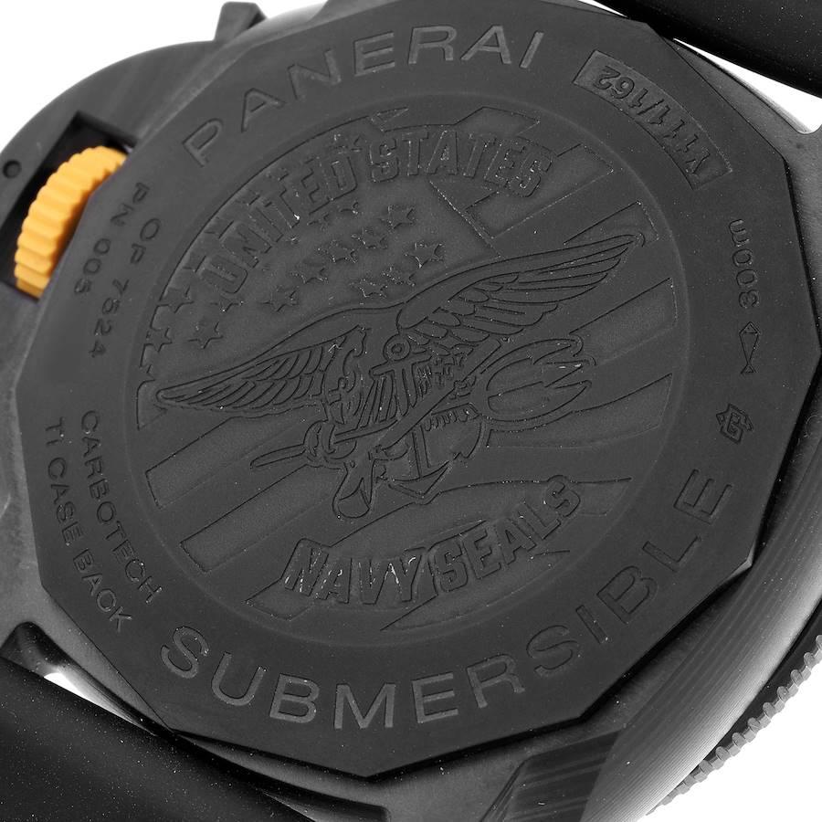 Panerai Submersible GMT Navy Seals Carbotech Mens Watch PAM01324 Unworn In Excellent Condition In Atlanta, GA