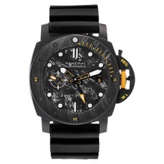 Panerai Submersible GMT Marine Siegel Carbotech Herrenuhr PAM01324 Ungetragen