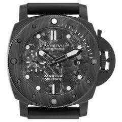 Panerai Submersible Marina Militare 47mm Carbotech Mens Watch PAM00979 Box Card