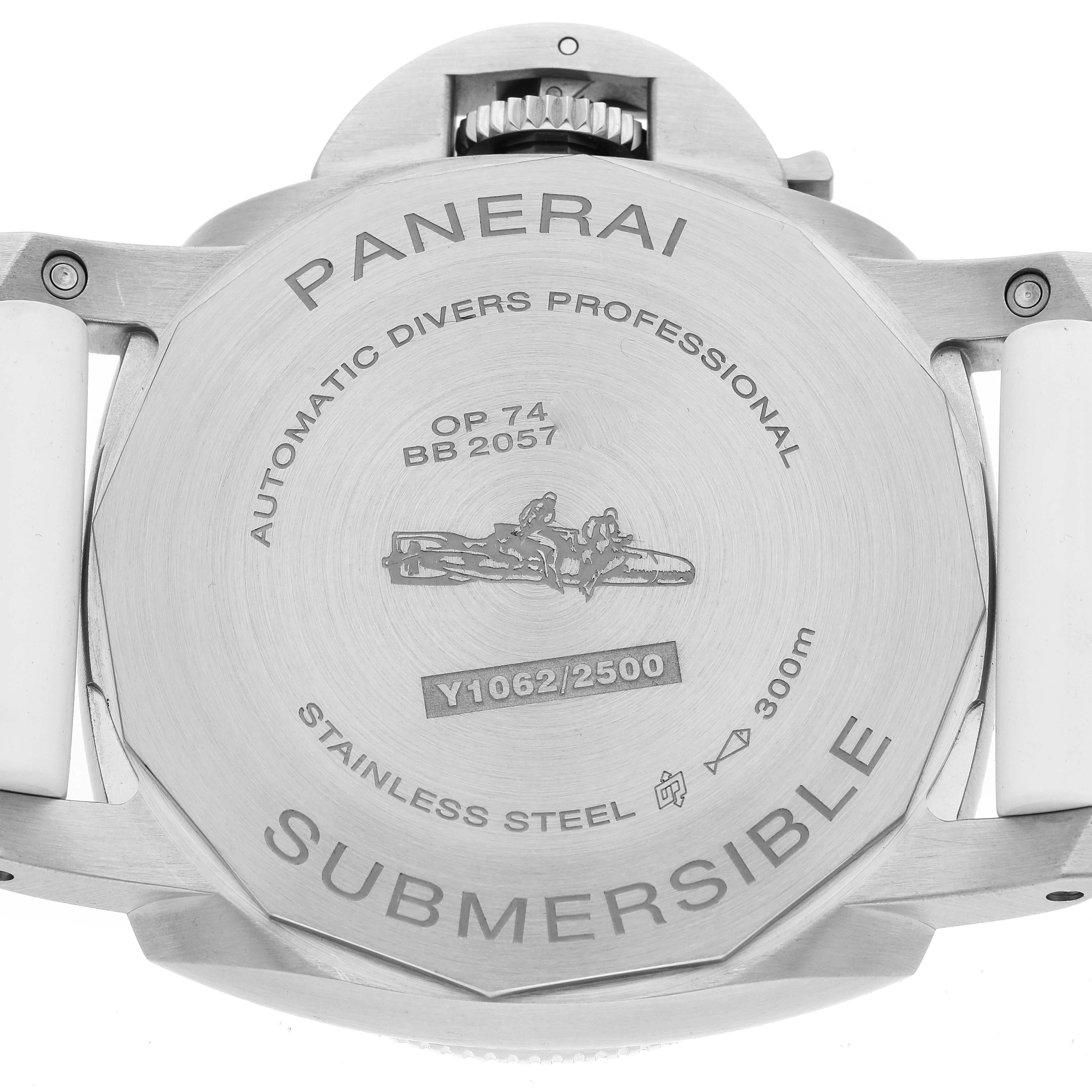 Panerai Submersible QuarantaQuattro Bianco Steel Orologio da Uomo PAM01226 Box Card In condizioni ottime in vendita a Atlanta, GA