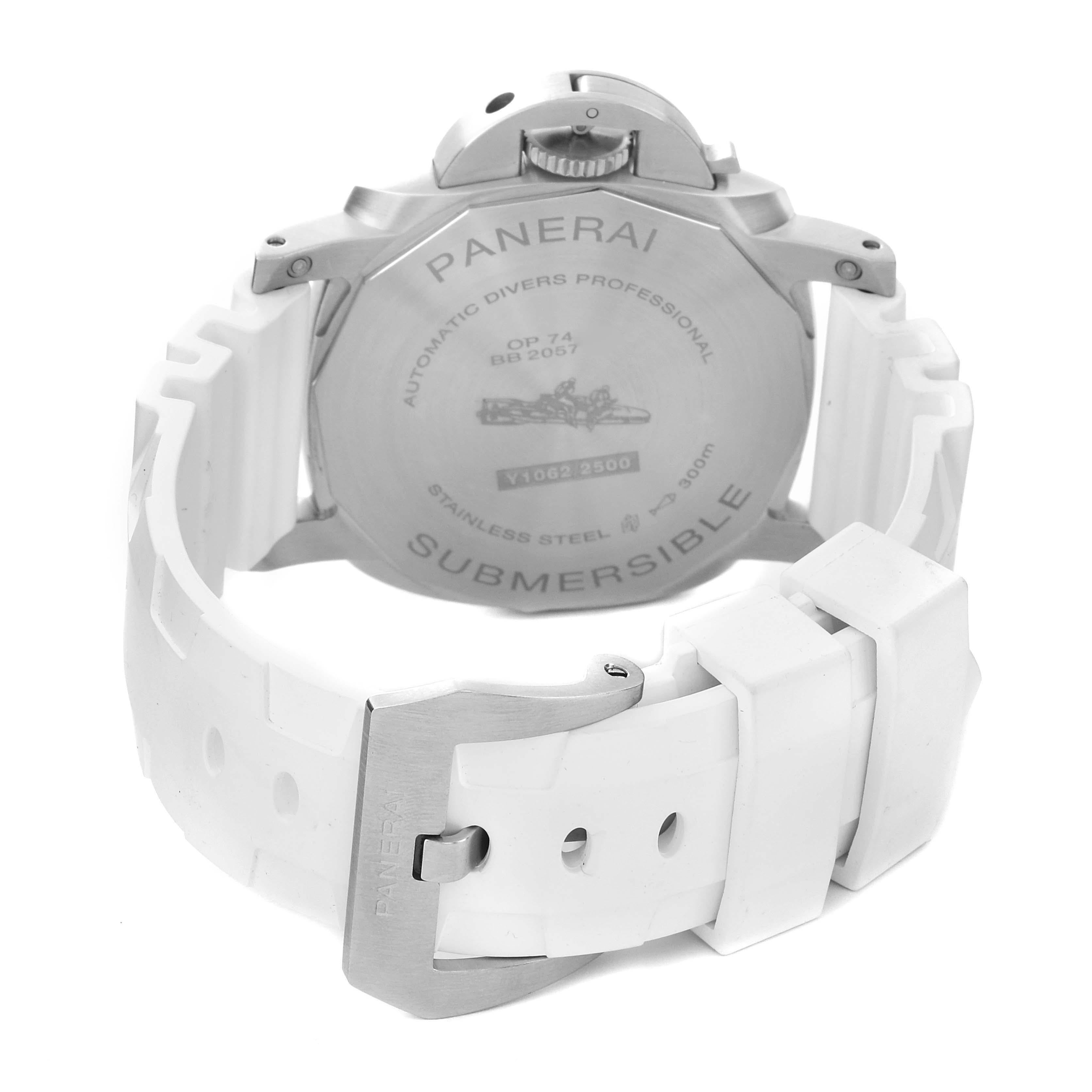 Panerai Submersible QuarantaQuattro Bianco Steel Mens Watch PAM01226 Box Card For Sale 3