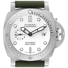 Panerai Submersible QuarantaQuattro Bianco Stahl-Herrenuhr PAM01226 Ungetragen