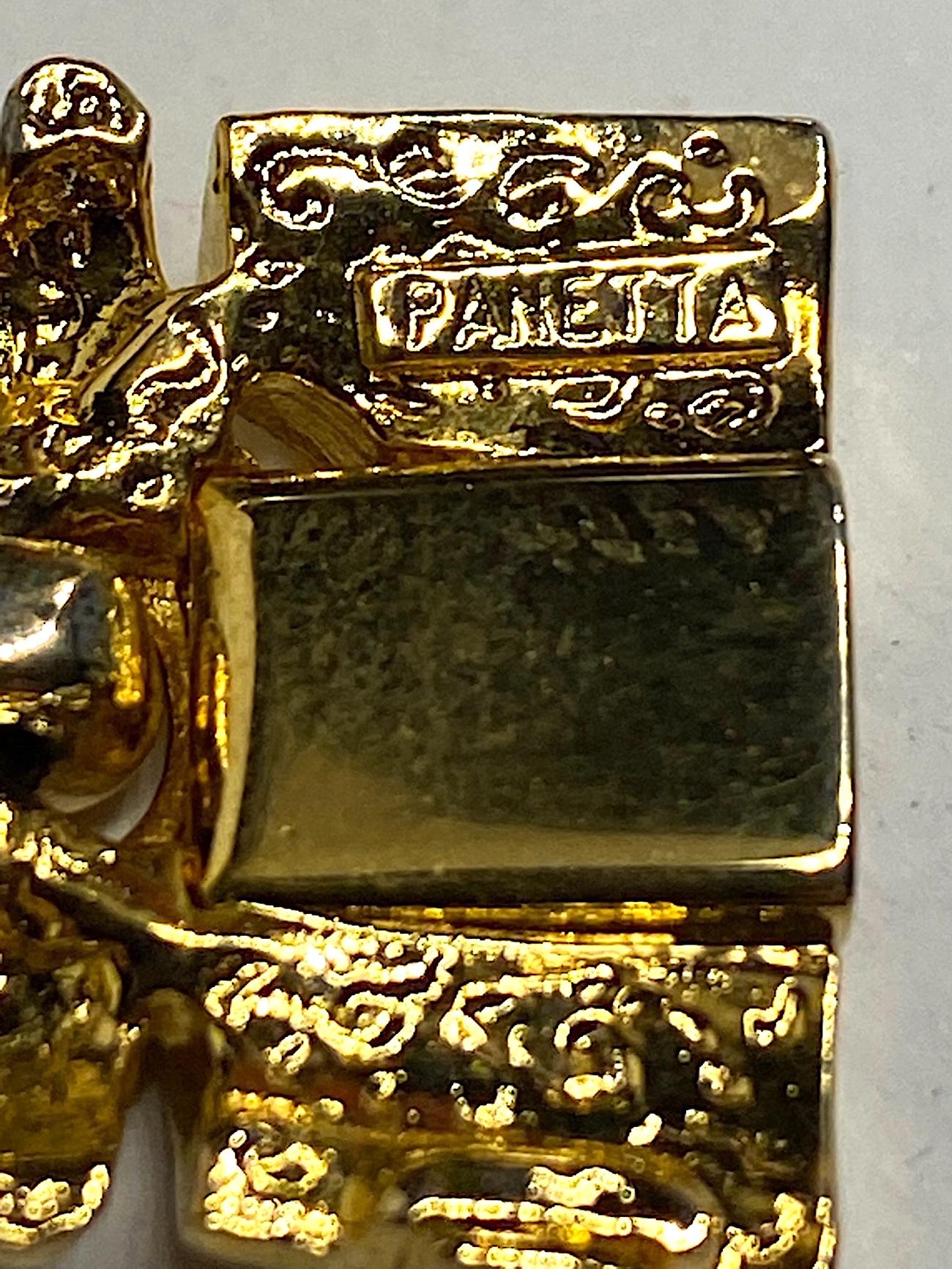 Panetta 1980s Parentesi Link Gold Bracelet 6