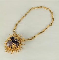 Panetta Abstract Mineral Pendant Necklace