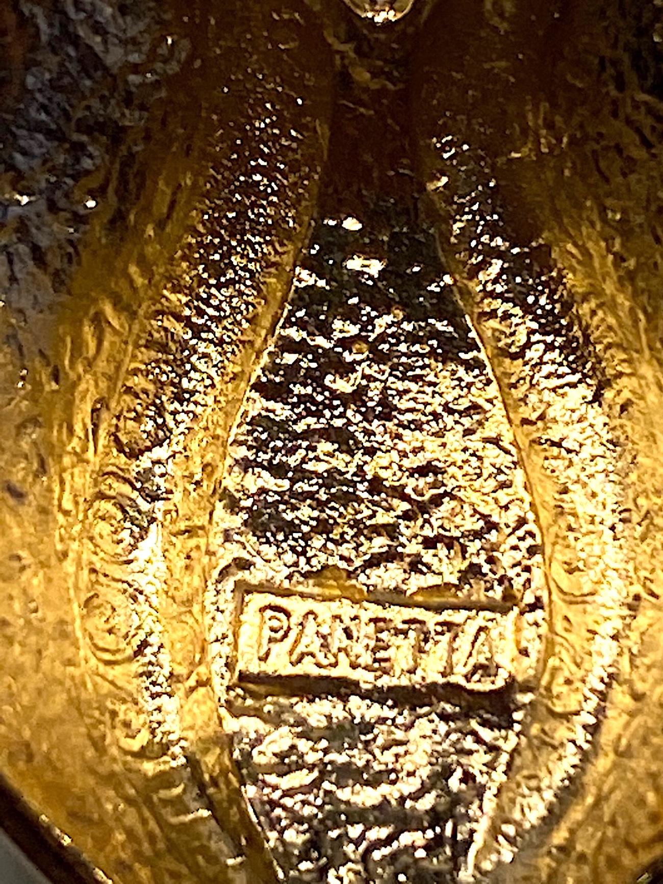 Panetta Gold & Rhinestone Heart Necklace circa 1980 7