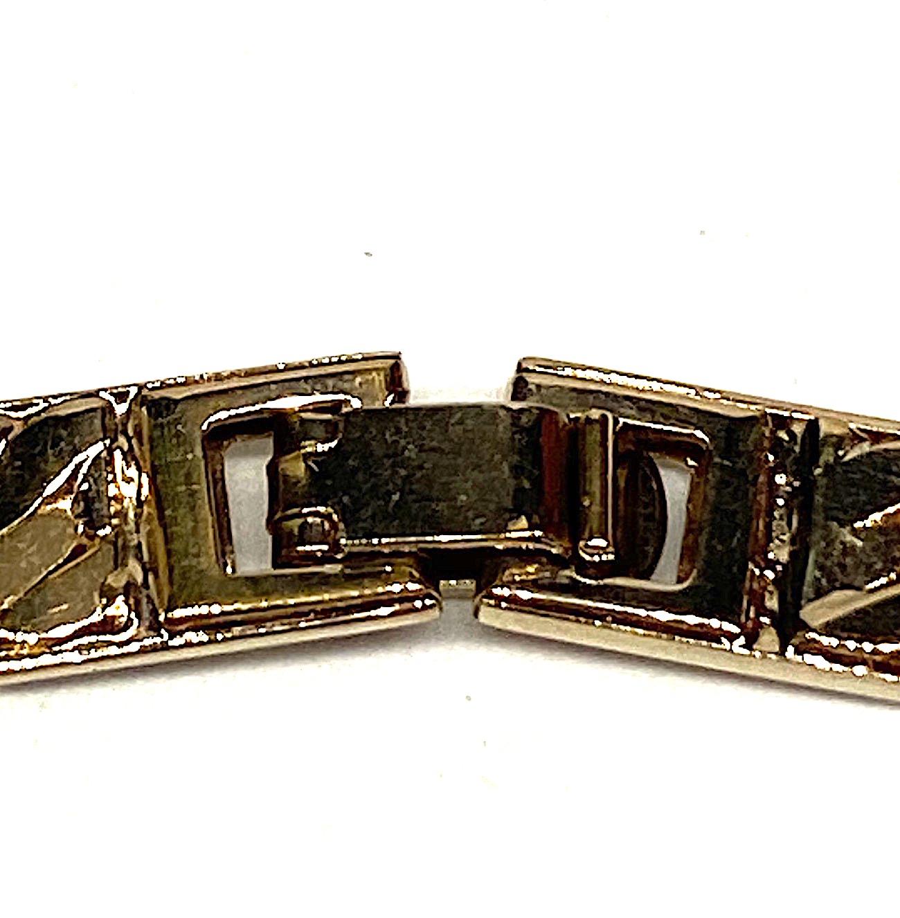 Panetta Gold & Rhinestone Heart Necklace circa 1980 8