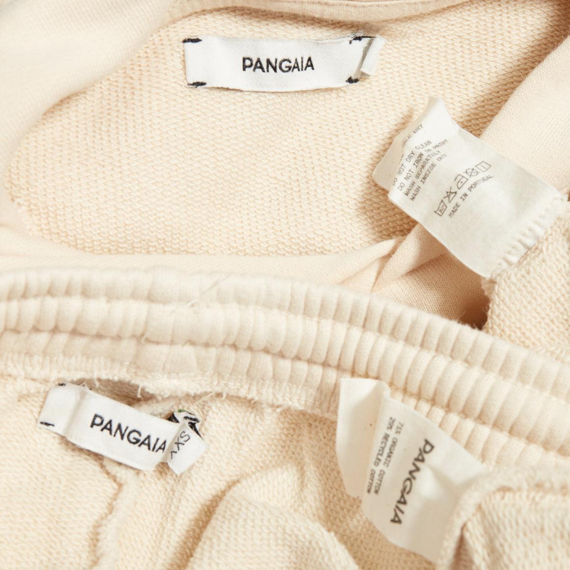 PANGAIA panna, cotone organico riciclato, felpa con cappuccio e pantalone XXS in vendita 5